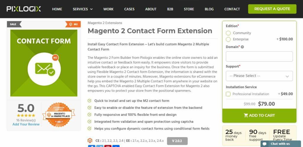 Magento 2 Contact Form Extension Discount