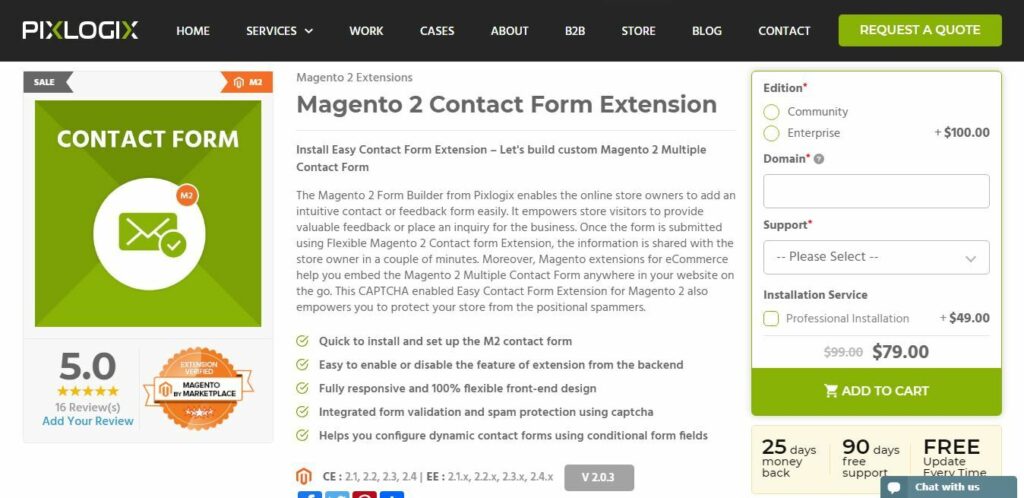 Magento 2 Contact form extension