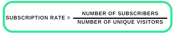 subscriber rate formula