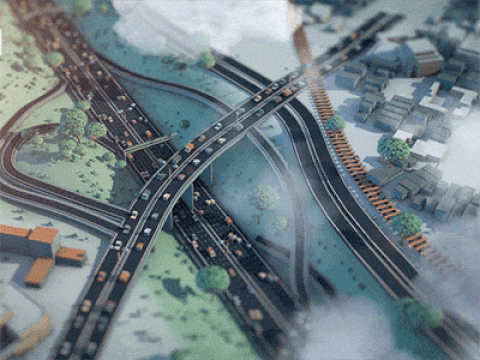 gif illustration of a highway
