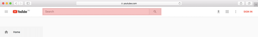 illustration of youtube searchbar