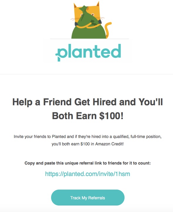 email referral example