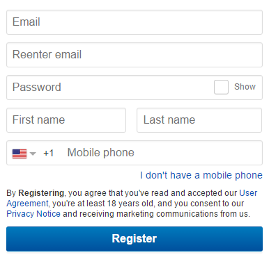 ebay reg form