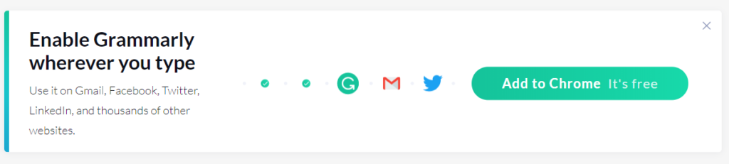 Grammarly CTA button 