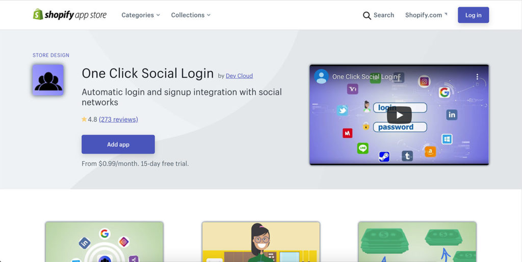 one click social login