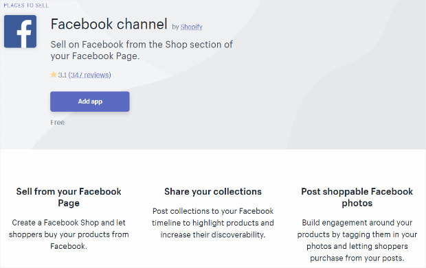 shopify Facebook channel app