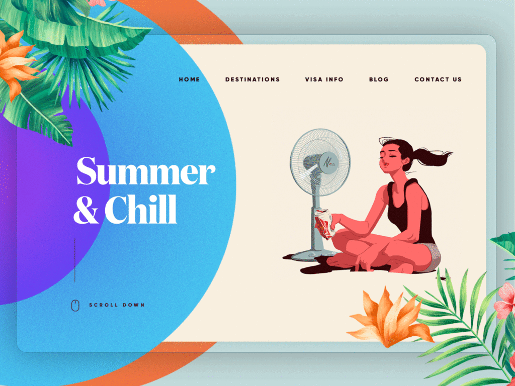 summer web design example