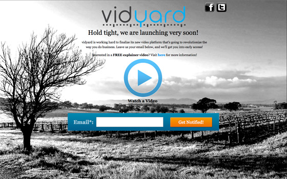 Vidyard uses video on its landing page