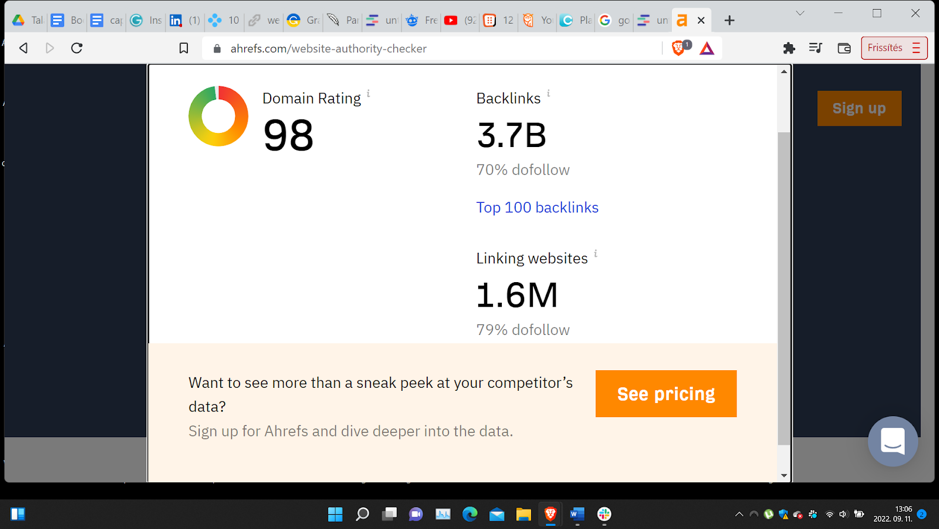 domain rating calculation