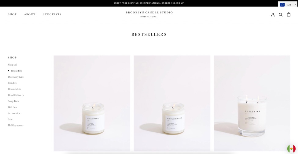 Brooklyn Candle Studio homepage