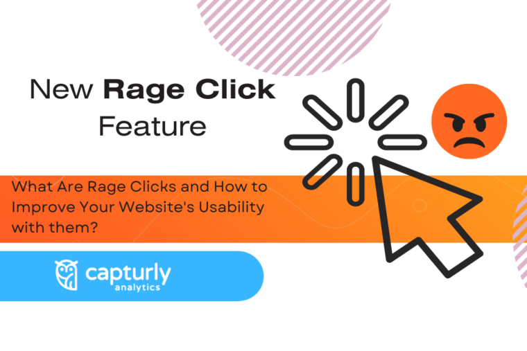 What Are Rage Clicks and How to Improve Your Website's Usability with them? A cursor that is clicking and an angry head.