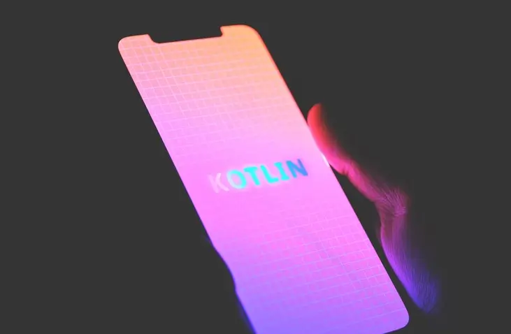 A phone with Kotlin programming language. 