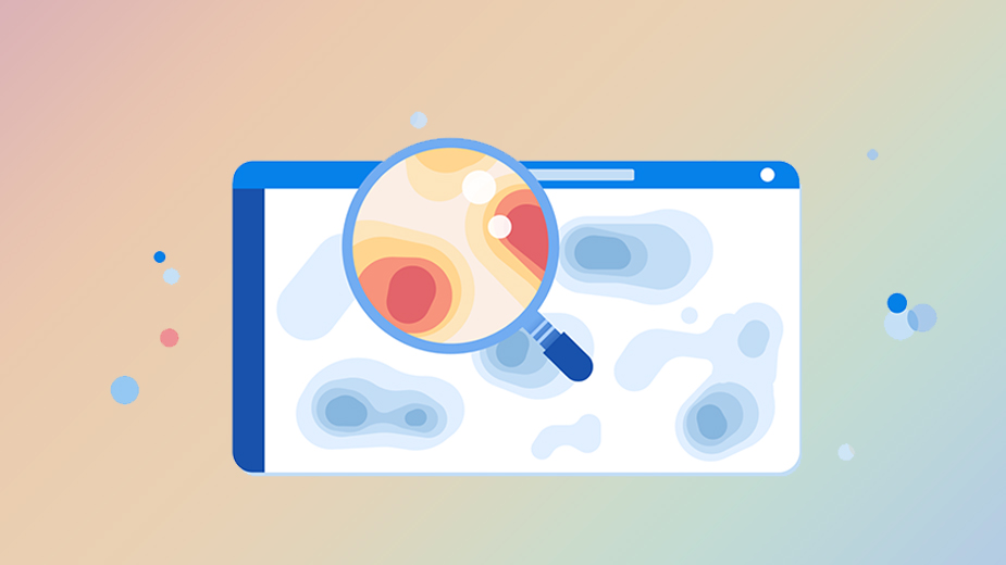 An illustration of move heatmaps. A magnifying glass that scans a screen.