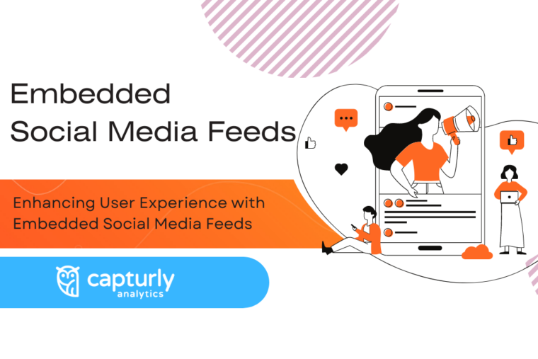The title: Enhancing User Experience with Embedded Social Media Feeds. And a social media feed with a woman.