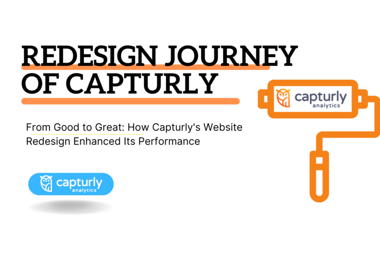 The title: From Good to Great: How Capturly's Website Redesign Enhanced Its Performance. A paint roller on the logo of Capturly.