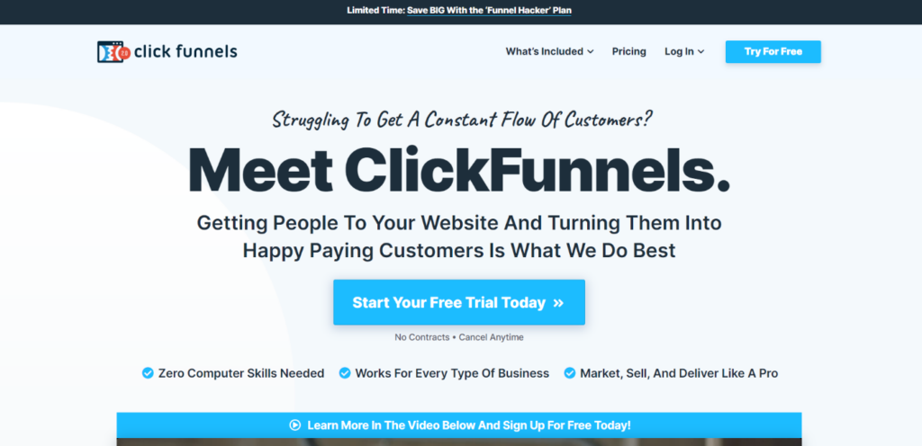 ClickFunnels conversion funnel analysis tool