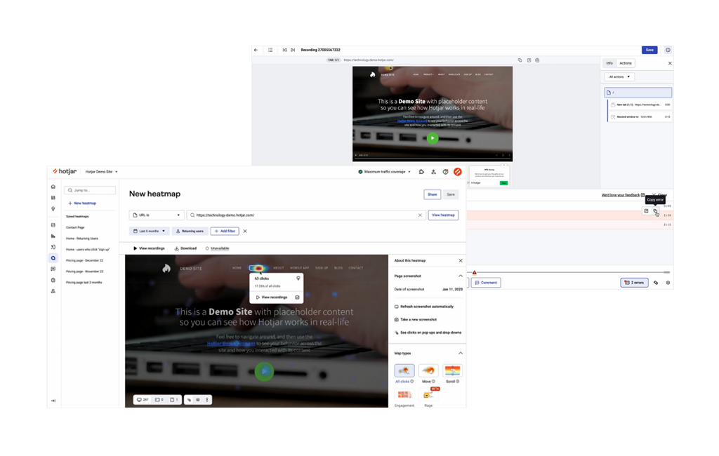 Hotjar Heatmap and Session Recording