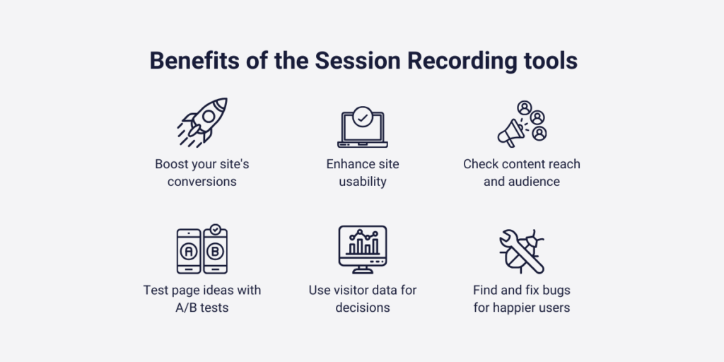 Benefits of the Session Recording tools