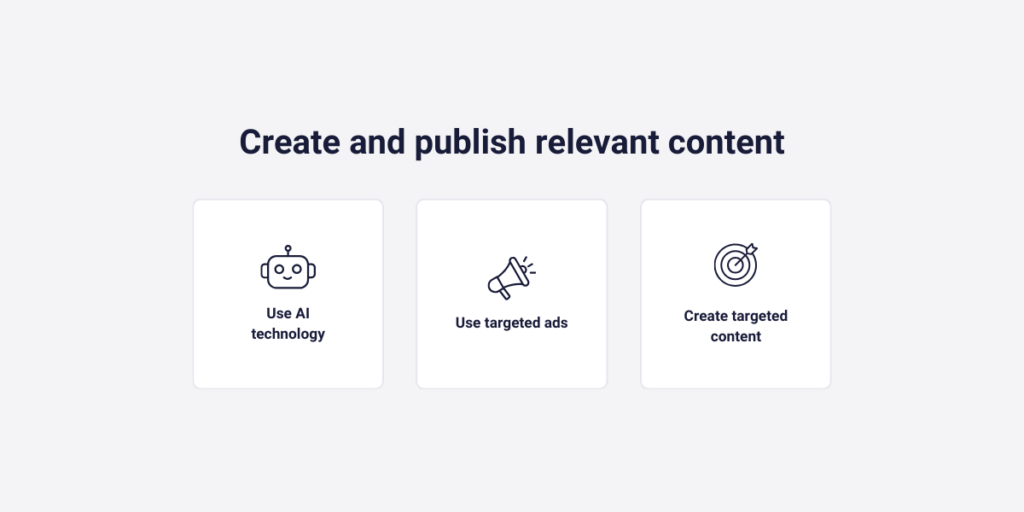 Create and publish relevant content