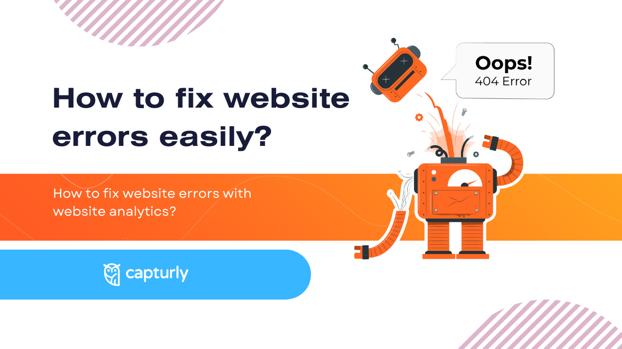 How to fix website errors with website analytics?