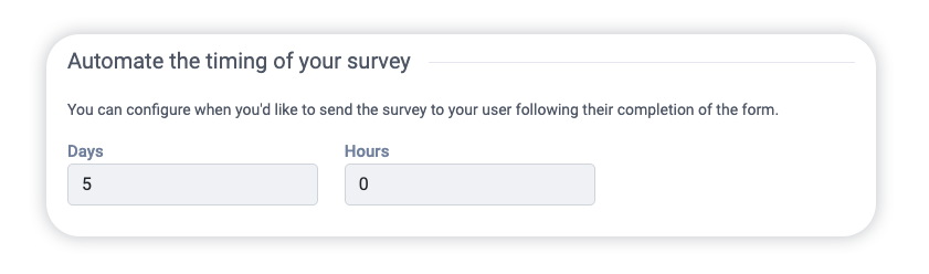 Automate the timing of the survey