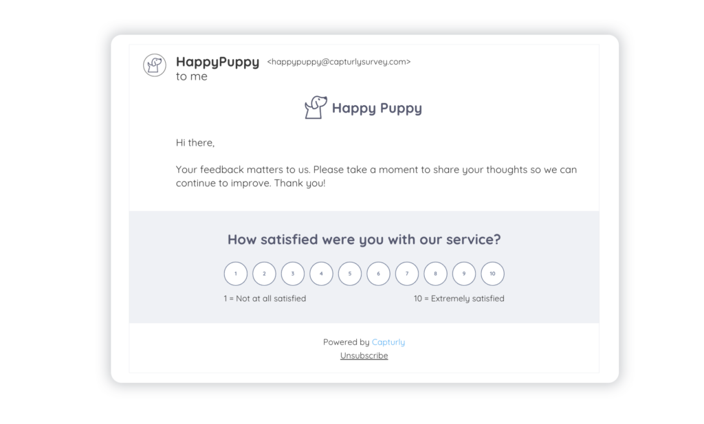 Capturly email survey