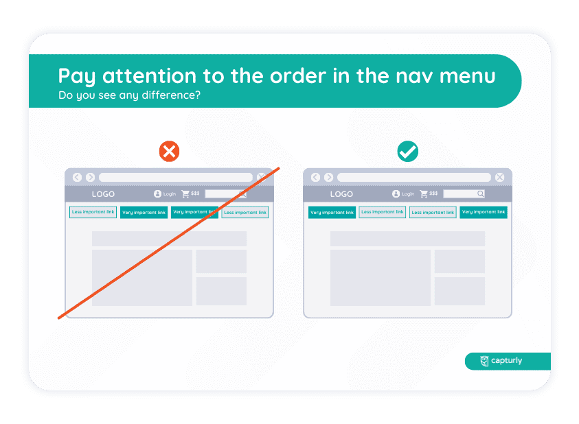 Use a different order for your navigation menu